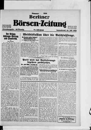 Berliner Börsen-Zeitung on Jul 28, 1928