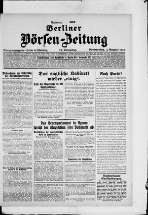 Berliner Börsen-Zeitung vom 02.08.1928