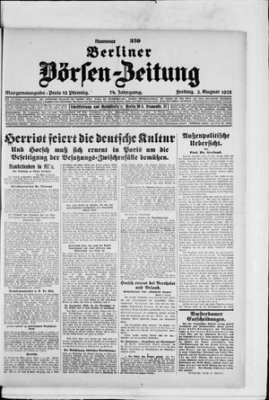 Berliner Börsen-Zeitung vom 03.08.1928