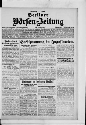 Berliner Börsen-Zeitung vom 07.08.1928