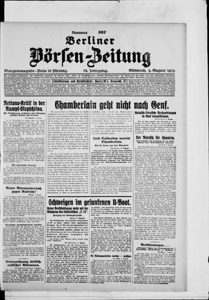 Berliner Börsen-Zeitung on Aug 8, 1928