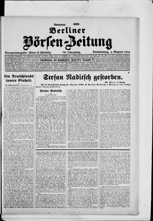 Berliner Börsen-Zeitung on Aug 9, 1928
