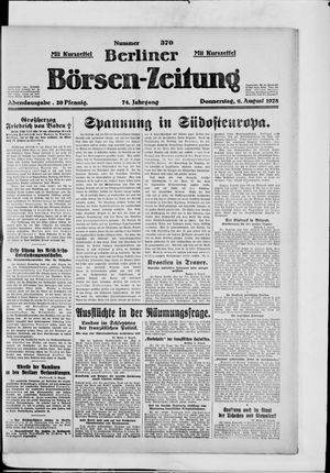 Berliner Börsen-Zeitung vom 09.08.1928