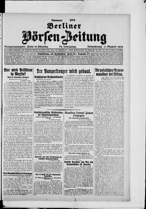 Berliner Börsen-Zeitung vom 11.08.1928