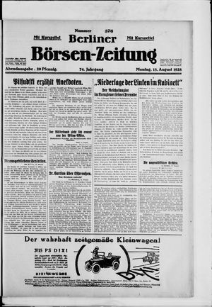 Berliner Börsen-Zeitung vom 13.08.1928