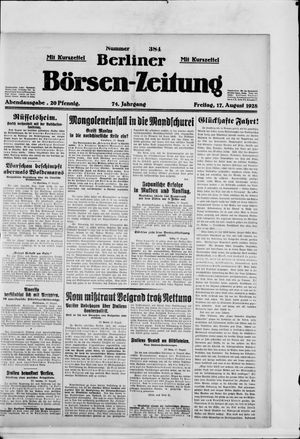 Berliner Börsen-Zeitung vom 17.08.1928