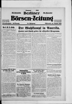 Berliner Börsen-Zeitung vom 22.08.1928