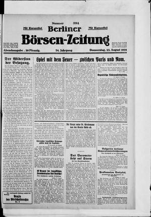Berliner Börsen-Zeitung vom 23.08.1928
