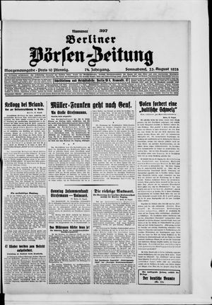 Berliner Börsen-Zeitung vom 25.08.1928
