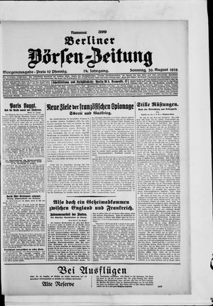 Berliner Börsen-Zeitung on Aug 26, 1928
