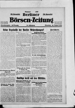 Berliner Börsen-Zeitung vom 28.08.1928