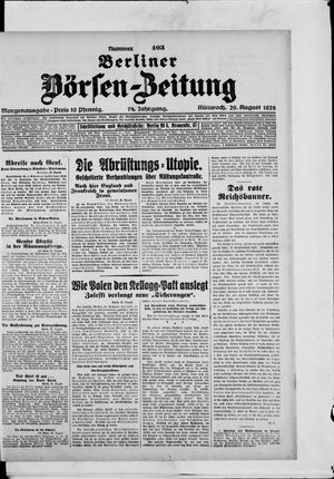 Berliner Börsen-Zeitung on Aug 29, 1928
