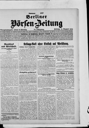 Berliner Börsen-Zeitung vom 31.08.1928