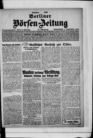 Berliner Börsen-Zeitung on Sep 1, 1928