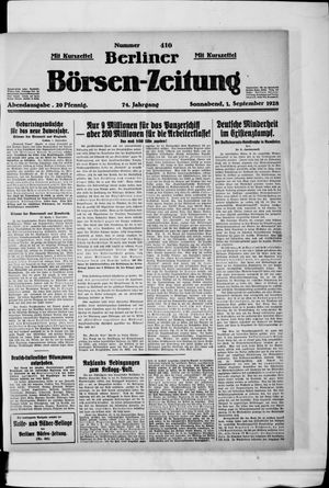 Berliner Börsen-Zeitung vom 01.09.1928