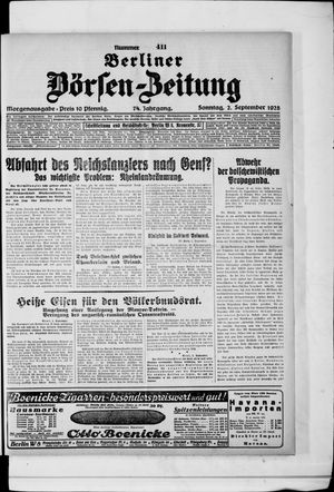 Berliner Börsen-Zeitung vom 02.09.1928