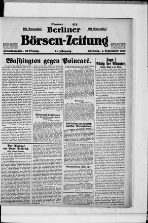 Berliner Börsen-Zeitung on Sep 4, 1928