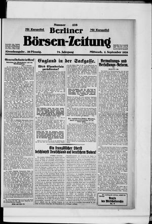 Berliner Börsen-Zeitung vom 05.09.1928