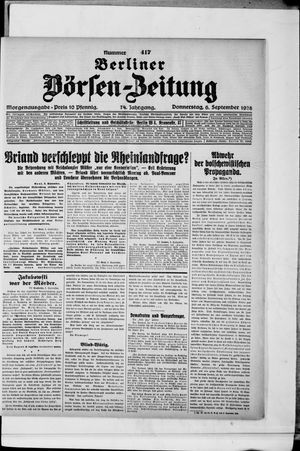 Berliner Börsen-Zeitung vom 06.09.1928