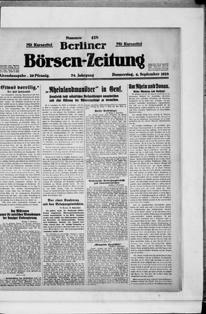 Berliner Börsen-Zeitung vom 06.09.1928