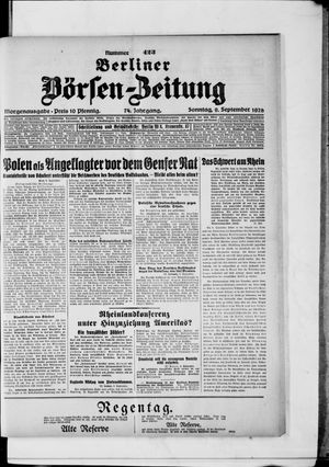 Berliner Börsen-Zeitung on Sep 9, 1928