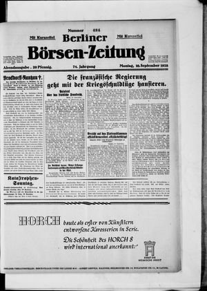 Berliner Börsen-Zeitung vom 10.09.1928