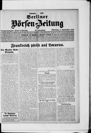 Berliner Börsen-Zeitung vom 11.09.1928
