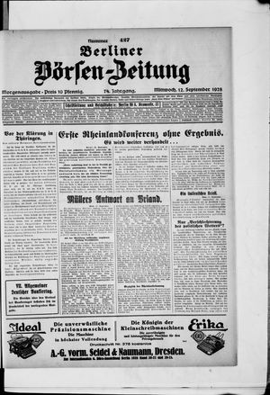 Berliner Börsen-Zeitung vom 12.09.1928