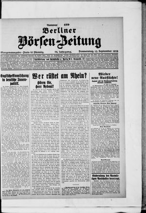 Berliner Börsen-Zeitung vom 13.09.1928