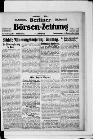 Berliner Börsen-Zeitung vom 13.09.1928