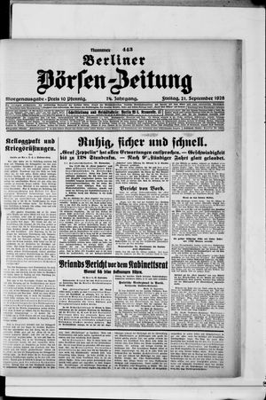 Berliner Börsen-Zeitung vom 21.09.1928