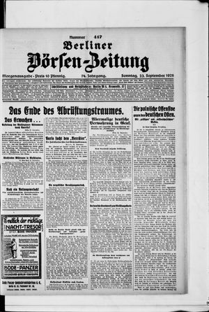Berliner Börsen-Zeitung vom 23.09.1928