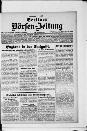 Berliner Börsen-Zeitung on Sep 25, 1928