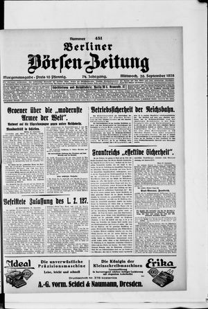 Berliner Börsen-Zeitung vom 26.09.1928