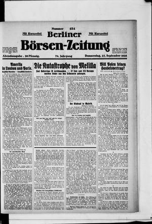 Berliner Börsen-Zeitung vom 27.09.1928