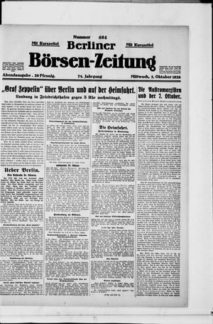 Berliner Börsen-Zeitung vom 03.10.1928