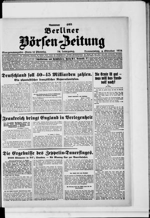 Berliner Börsen-Zeitung on Oct 4, 1928