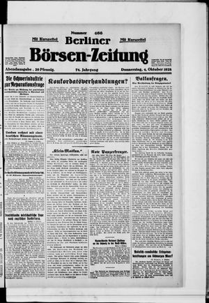 Berliner Börsen-Zeitung vom 04.10.1928