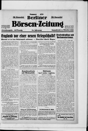 Berliner Börsen-Zeitung vom 06.10.1928
