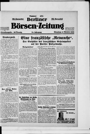 Berliner Börsen-Zeitung vom 09.10.1928