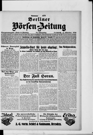 Berliner Börsen-Zeitung vom 10.10.1928