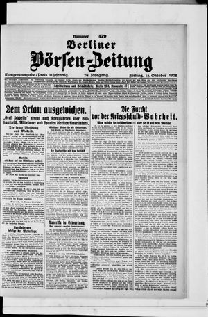 Berliner Börsen-Zeitung on Oct 12, 1928