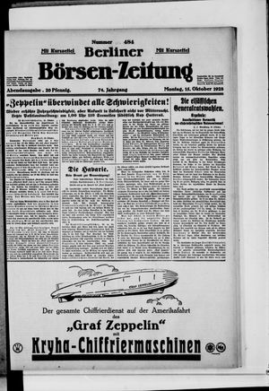 Berliner Börsen-Zeitung vom 15.10.1928