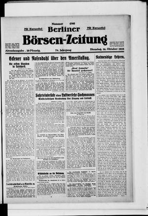 Berliner Börsen-Zeitung vom 16.10.1928