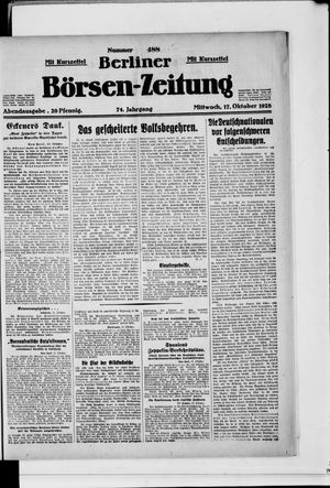 Berliner Börsen-Zeitung vom 17.10.1928