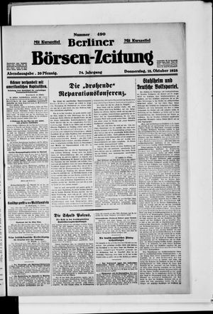 Berliner Börsen-Zeitung on Oct 18, 1928