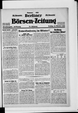 Berliner Börsen-Zeitung vom 19.10.1928