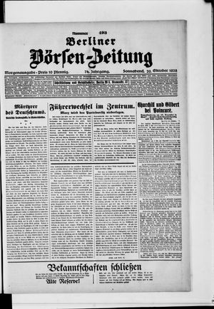 Berliner Börsen-Zeitung vom 20.10.1928