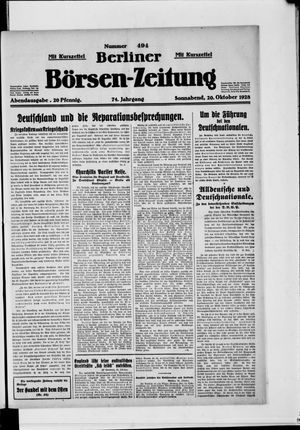 Berliner Börsen-Zeitung vom 20.10.1928