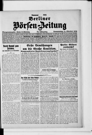 Berliner Börsen-Zeitung on Oct 25, 1928